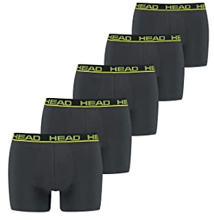 HEAD Boxershorts (5 Stück) Herren, Phantom/Lime Punch, XL