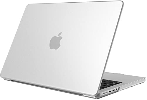 Fintie Hülle Kompatibel mit MacBook Pro 14 Zoll (2024-2021) A3112 A3401 A3185 A2992 A2918 A2779 A2442 M4 M3 M2 M1 Pro/Max, Schutzhülle Kompatibel mit MacBook Pro 14 Zoll, Transparent(Frost)