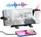 ShinePick Wecker mit Projektion, Wecker Digital mit 4 Projektionshelligkeit, Radiowecker Funkuhr Digital, Wecker Laut für Tiefschläfer mit USB-Anschluss, 180° Projektor Digital Uhr,Snooze, 12/24H
