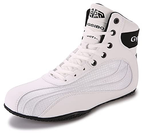Herren Boxing Shoes Pro Wrestling Schuhe Frauen Fitness Training Boxstiefel Für Männer & Frauen Weiß & Schwarz EU 45