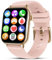 Deunis Smartwatch H6 1,90 Zoll mit Telefonfunktion für Damen Herren kompatibel mit Android iOS, Schlafmonitor HD06 Schrittzähler Fitness Tracker, Fitnessuhr, Sportuhr, Armbanduhr (Rosa Gold)