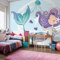 Muralo Vinyl Struktur FOTOTAPETE für Mädchen Meerjungfrau Quallen Tapete Wandtapeten 416 x 290 Wohnzimmer Schlafzimmer Moderne Wandbilder XXL Wand Dekoration Br.416xHö.290