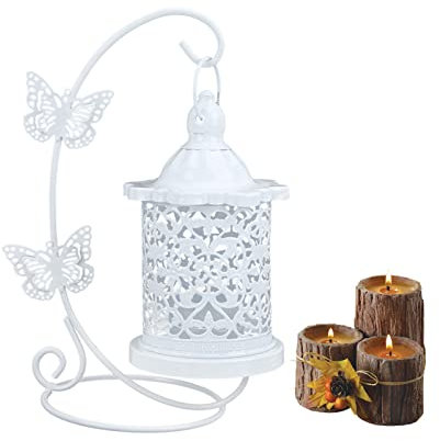 Natudeco Kerzenhalter, Metall Hängende Vogelkäfig Kerzenhalter Hängende Vogelkäfig Laterne Hängendes Teelicht Geeignet für Esstisch Hochzeit Indoor Outdoor Party