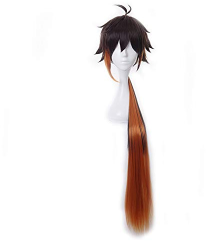 OSIAS Zhongli Genshin Impact Cosplay Wig for Man and Boys