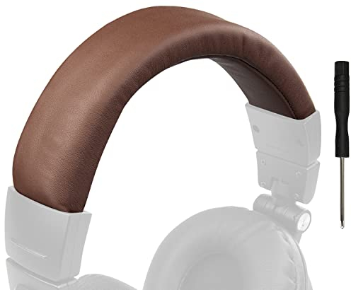 SOULWIT Cuir Protéiné Housse de Rechange pour Audio Technica ATH M50, M50X, M50XWH, M50XBT, M50XBT2, M50S/LE Casque Bandeau,Remplacement Headband Accessoires