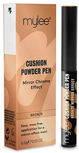 Stylo Applicateur à Poudre Mylee - Décoration Holographique en Poudre pour Ongles, Effet Miroir Métallique Brillant - Longue Durée, DIY Nail Art, Outil de Manucure