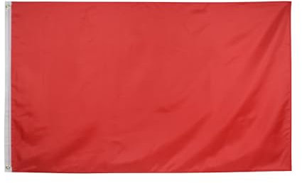 Bandiera Rosso 90x150 cm Bandiere Rosso Poliestere Festival 2 Occhielli in Metallo all'Aperto Celebrazione per Feste Decorazione per Sport da Giardino Scuola Compleanno Artigianato - 3 X 5 Piedi