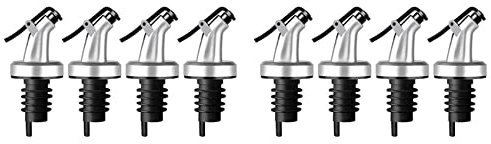 Kliplinc 8 Pieces Oil Stopper Pourer,Leakproof Bottle Pourer,Olive Oil Leakproof Spouts,with Dust Cap,for Oil,Olive Oil