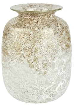 Lambert [DL] Paomo Vase weiß-golden H 27 cm D 21 cm
