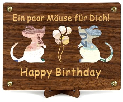 Giftota Geldgeschenke Geburtstag - Happy Birthday - Lustig Geschenkidee Geburtstag, Geldgeschenke Verpackung mit Geburtstagskarte