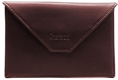Charmoni - Etui Pochette Porte Papier Voiture - Carte Grise permis de Conduire pièce d'identité Assurance - Cuir Vachette (Chocolat)