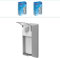 2x ARNOMED Desinfektionsspender Aluminium, Seifenspender kurzer Armhebel für 500ml, Seifenspender zur Wandbefestigung, Eurospender für Desinfektionsmittel, Soap Dispenser, Desinfektionsmittelspender