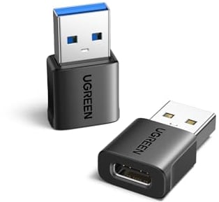 UGREEN Adaptador USB a Tipo C 10Gbps Convertidor Machoa a Hembra 3.2 Compatible con iPhone 16/15/14 Plus Pro MAX CarPlay MacBook iPad Galaxy 2 Pack
