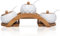 Oriental riverkit Set de 3 Pots à Épices En Céramique, Boîte à Épices En Céramique, Boîtes En Céramique Spice Container, Pot à Épices En Céramique Avec Cuillère et Couvercle