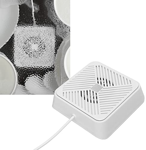 Mini lavavajillas USB, ABS 5V 13W Lavadora de platos portátil IP67 Lavadora de electrólisis ultrasónica impermeable para fregadero doméstico (Blanco)