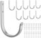 Josmimic 10-Pack Wall Hooks for Towel/Coat - 22LB Heavy Duty Metal Hanger Wall Mount, for Outdoor, Closet, Door, Shelf, Bathroom, for Backpack, Cup, Clothes, Mug, Silver Matte, Screws Included