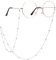 Prasacco Brillenkette Damen, 70 cm Silberne Brillenkette Anti-Verlust-Kette für Brillen Perlen Kette Lanyard Halter für Kurzsichtigkeit Brillen, Sonnenbrillen, Sportbrillen, Lesebrillen