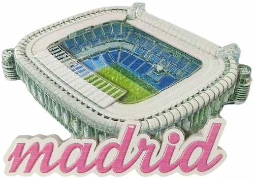 Imán para nevera Madrid, España, recuerdo de turismo, 3D, decoración artesanal