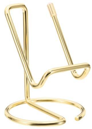 PATIKIL Porta Biglietti Visita Scrivania, Cartella Porta Biglietti Visita Metallo Scatola Porta Biglietti Visita Tavolo per Riunioni Lavoro, Oro