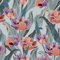 CRE8TIVE Papier peint floral aquarelle vert clair 30,5 cm x 300 cm violet rose en vinyle amovible botanique pour salon, chambre de fille, chambre d'enfant, murs, armoires, tiroirs