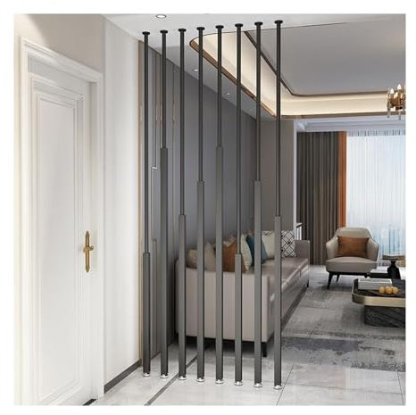 Moderner Raumteiler, stehend, Raumteiler/Raumteiler, einfacher, moderner Eingang, Restaurant, Büro, Dekoration, hoch, 2,4 m, 2,2 m, 2 m, 1,8 m, 1,6 m, 1,4 m, 1,2 m, 1 m (Preto, Höhe 130 cm)