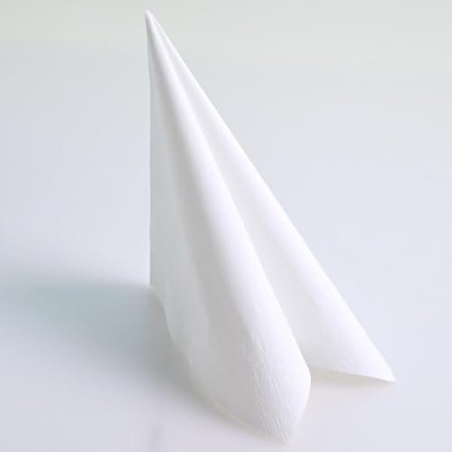 FRANZ MENSCH 1000 Stück Hygostar Servietten Classic 33 x 33 cm | 3-lagig, FSC®-zertifiziert, weiß, L: 33cm, B: 33cm, Servietten aus Zellulose, Stoffservietten