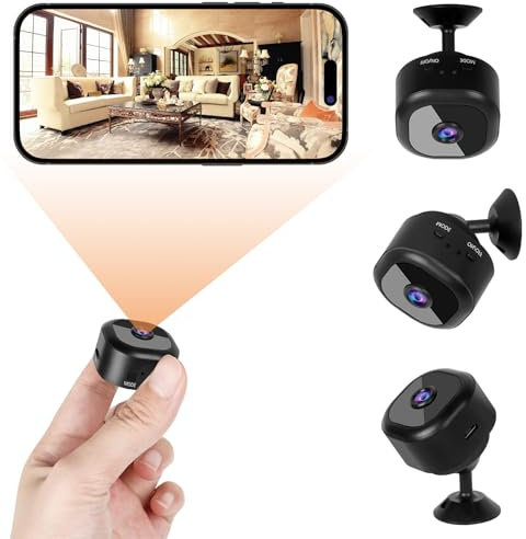 RANBENKY Hidden Camera with Wireless Indoor Small Camera Full HD 1080P Night Vision Motion Detection Security Camera for Smart Home Surveillance Micro Secret Nanny Mini Camera with App Control A9