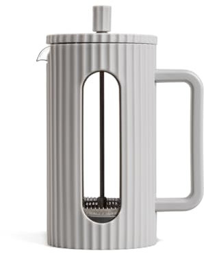 Homla Teebereiter Genua 1L Riffeloptik Borosilikatglas Grau Spülmaschinengeeignet