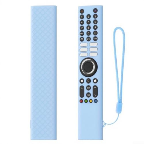 Cover in silicone per telecomando Xiaomi XMRM-P3, antiurto, antiscivolo, protezione completa a 360° (blu luminoso)