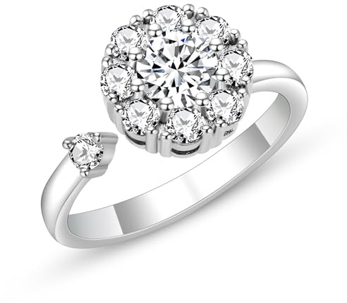 Oneress Worry Band Ring für Frauen, Fidget Schmuck, Stressabbau Spinner, Eleganter Damenring, Brautjungfern Geschenk YA350