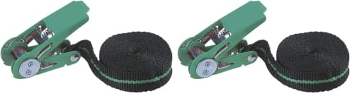 wolfcraft Cinghia di serraggio a cricchetto I 3418000 I Per fissare, serrare e fasciare (Confezione da 2)