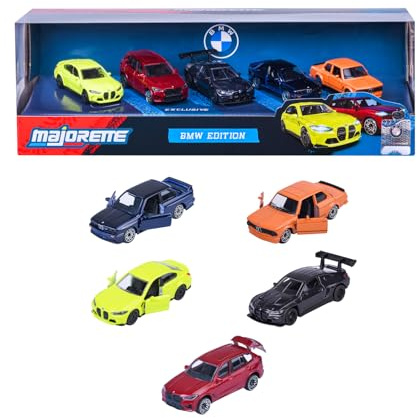 Majorette - BMW Giftpack 5 Veicoli, set 5 Modellini Auto BMW in Metallo Die-Cast, design ufficiale e dettagli realistici, +3 anni, 8502105005S06