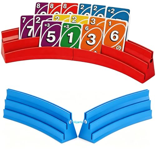 GZXUEHU 4 Stück Kartenhalter Spielkarten, Magnetischer Spielkartenhalter