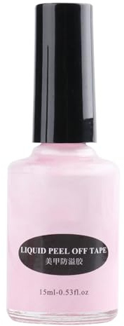 Nail Latex Peel Off – schnell trocknender Latex, 15 ml, Klebeband für trockene Nägel, Hautschutz, Nagelhautschutz, professioneller Maniküre-Schoner zum Stempeln