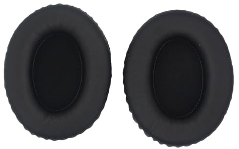 INF 2 almohadillas negras ovaladas 90 x 70 mm – Proteína cuero reemplazo para auriculares – Set universal