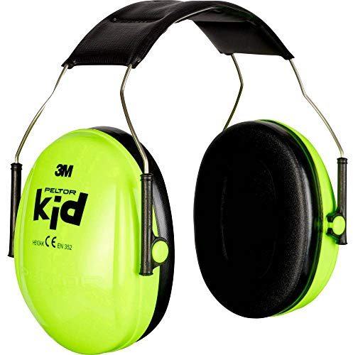 3M Peltor 3M Kid KIDV - Protector de oído (27 dB, 1 unidad), color verde neón