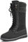 Donna Alto Durevole Pelliccia Ecologica Inverno Pioggia La Neve Impermeabile All'Aperto Vitello Stivali - 5 - BLK38 AYC0535