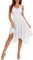 Meetjen Robe de Soirée Femme Automne Chic Cérémonie Mariée Robe de Cocktail pour Mariage White L