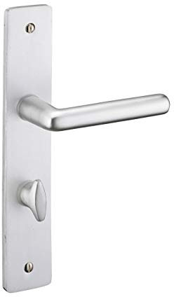 THIRARD - Ensemble de Poignées pour Salle de Bain et Toilette Crecy - Aluminium Anodisé Argent - Carré 7 mm - Entr'Axes 195 mm - Usage Pratique - Fermeture à Condamnation - Design Élégant - Gris