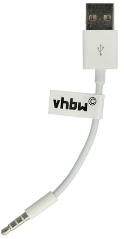 vhbw USB Datenkabel Ladekabel kompatibel mit Dr. Dre Beats Wireless | MP3 Player Weiß - 10 cm
