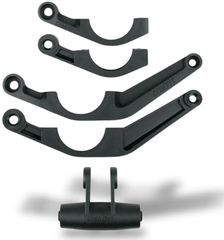 SKS GERMANY COM/Light, Adapter für das Vorderlicht am Fahrrad (sichere Fahrradlicht-Befestigung für COMPIT Handyhalterung, neigungsverstellbar, schlagfester Hochleistungskunststoff)