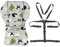 Baby Hochstuhl-Sitzkissen, Matte, Bezug, widerstandsfähige und hochstuhlgurte (5-Punkt-Gurt), 1 Anzug (graues Schaf)