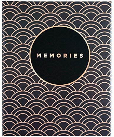 Erik Fotobuch Einsteckalbum Black& Gold - Fotoalbum mit Folien 200 - Foto Einsteckalbum 13x20cm