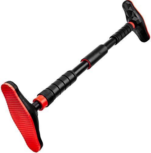 XXVH Klimmzugstange, Türreck, Pull Up Bar, Ober Arm und Bauchtrainer, Individuell Einstellbar, Stabiler Stahl,belastbar Bis 150kg, Griffige Oberfläche 100-150CM