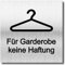 Türschild Garderobe UV Druck 12 x 12cm - 3mm Aluverbund - Made in Germany - Art.Nr. 2130