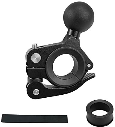 Kugel-Halterung für 1 Zoll (2,5 cm) bis 1 bis 1,26 Zoll Lenker passt für RAM-Halterungen Aluminiumlegierung Werkzeuglose Installation Basis Handy Halterung Schwarz