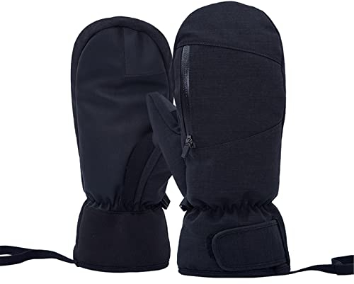 Fausthandschuhe Ski Handschuhe Damen Herren - Wasserdicht Winddichte Handschuhe Fleece Füttert Winterhandschuhe Verdicken Warme Handschuhe Outdoor-Sport Anti-Rutsch Snowboarden Handschuhe