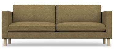COMFORTLY 3-Sitzer-Sofa-Schonbezug, handgefertigt, kompatibel mit Karlstad-Couch, nur Bezüge (Krone – Olive)