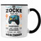 Trendation - Lustige Gamer Tasse Ich Zocke Nicht Nur Geschenk Zocker Lustiger Spruch Geschenkidee Jungs (Schwarz)