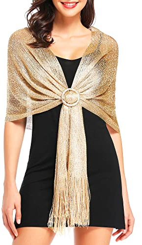 vimate Damen Wraps und Tücher für Abendkleider, Khaki Pashmina Schal Schal und Wraps für formelle Kleider (DE-Khaki)